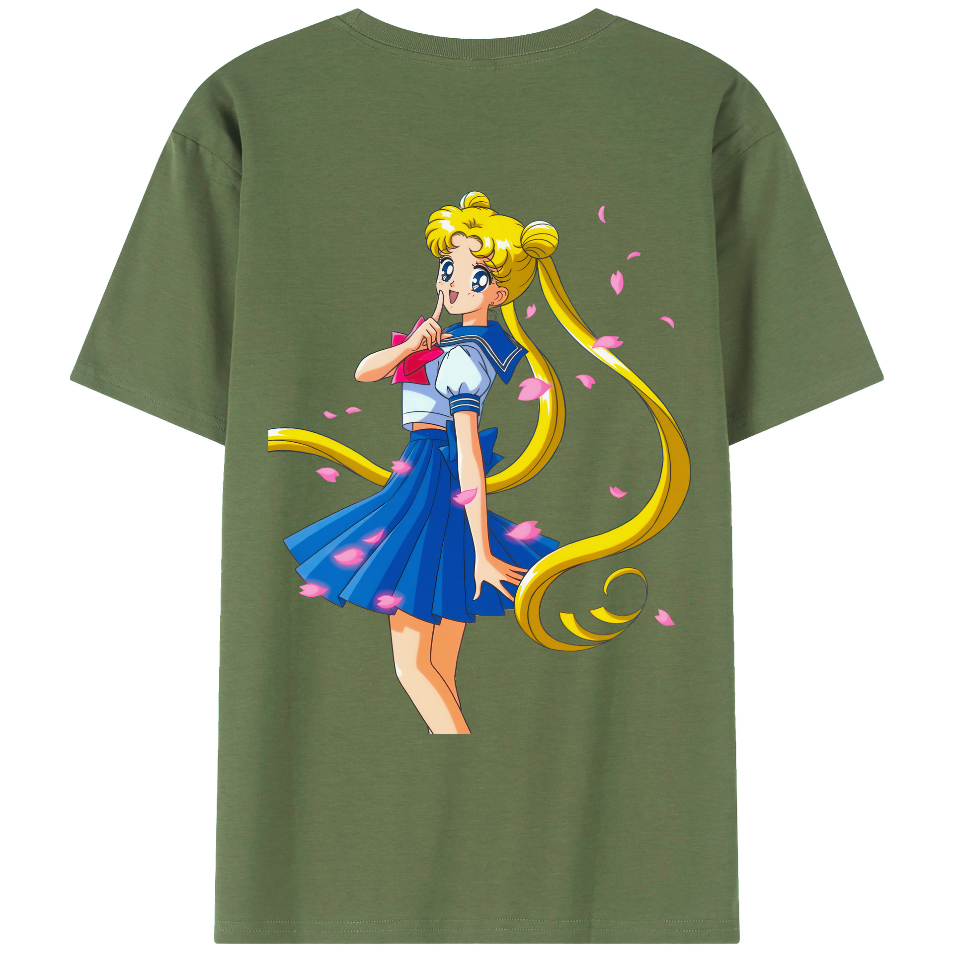 （画像用） 美少女戦士セーラームーン 愛野 美奈子 あいの みなこ Sailor Moon Aino Minako 綿100％ メンズ半袖Tシャツ（バックプリント） 通気性